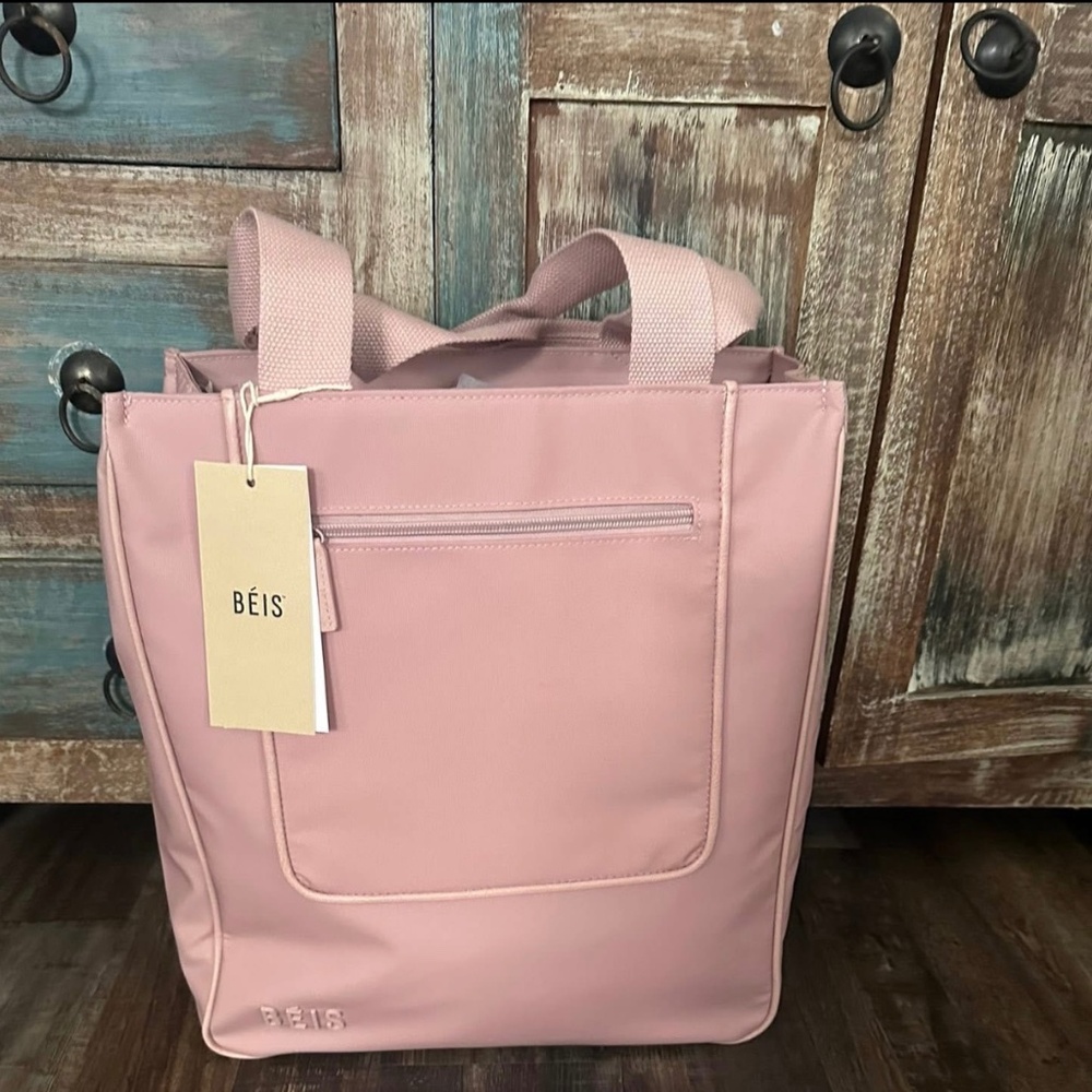 BEIS NORTH SOUTH TOTE DUFFLE LUGGAGE ATLAS PINK NWT